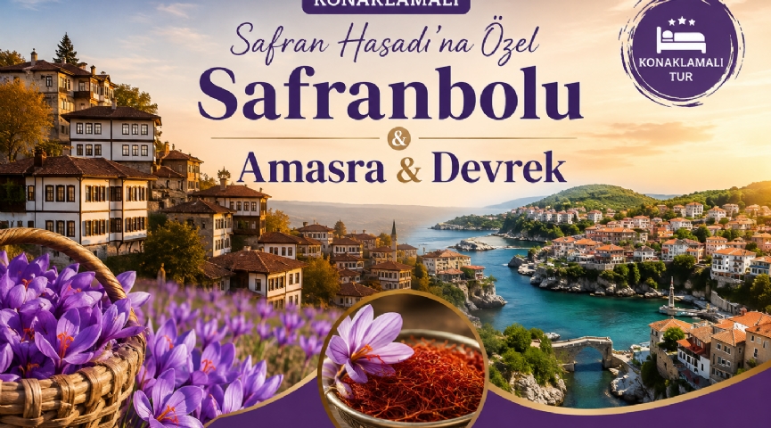 Safran Hasadına Özel Konaklamalı Safranbolu - Amasra - Devrek 17-18 Ekim